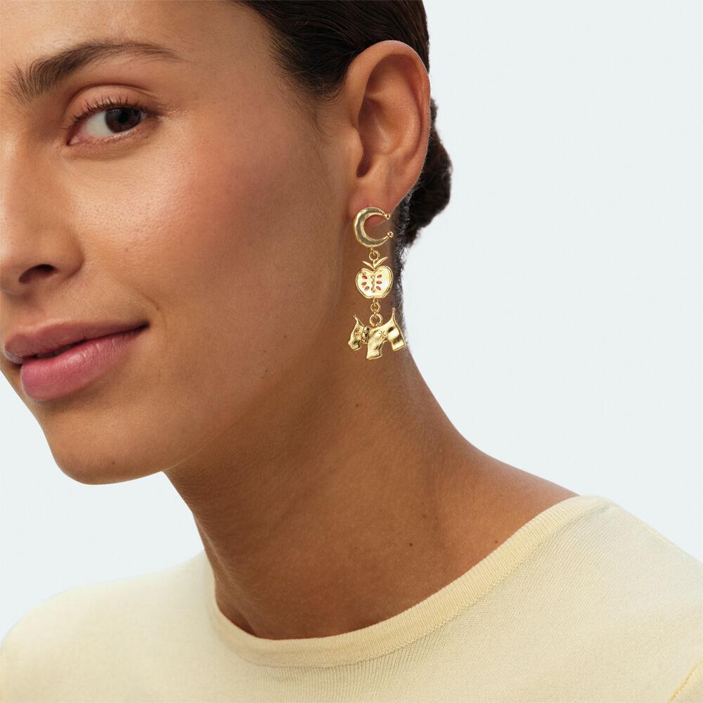 Cr&eacute;oles PANGEA - Dor&eacute; / Multicouleur - Boucles d'oreilles  | Agatha