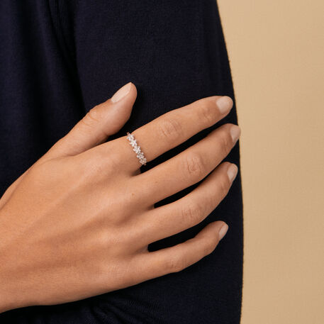 Bague fine SPACEAG - Cristal / Argenté - Bagues  | Agatha