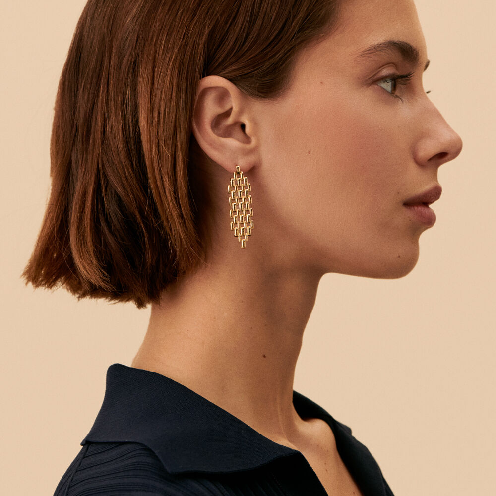 Boucles d'oreilles pendantes MINUIT - Doré - Boucles d'oreilles fantaisies  | Agatha