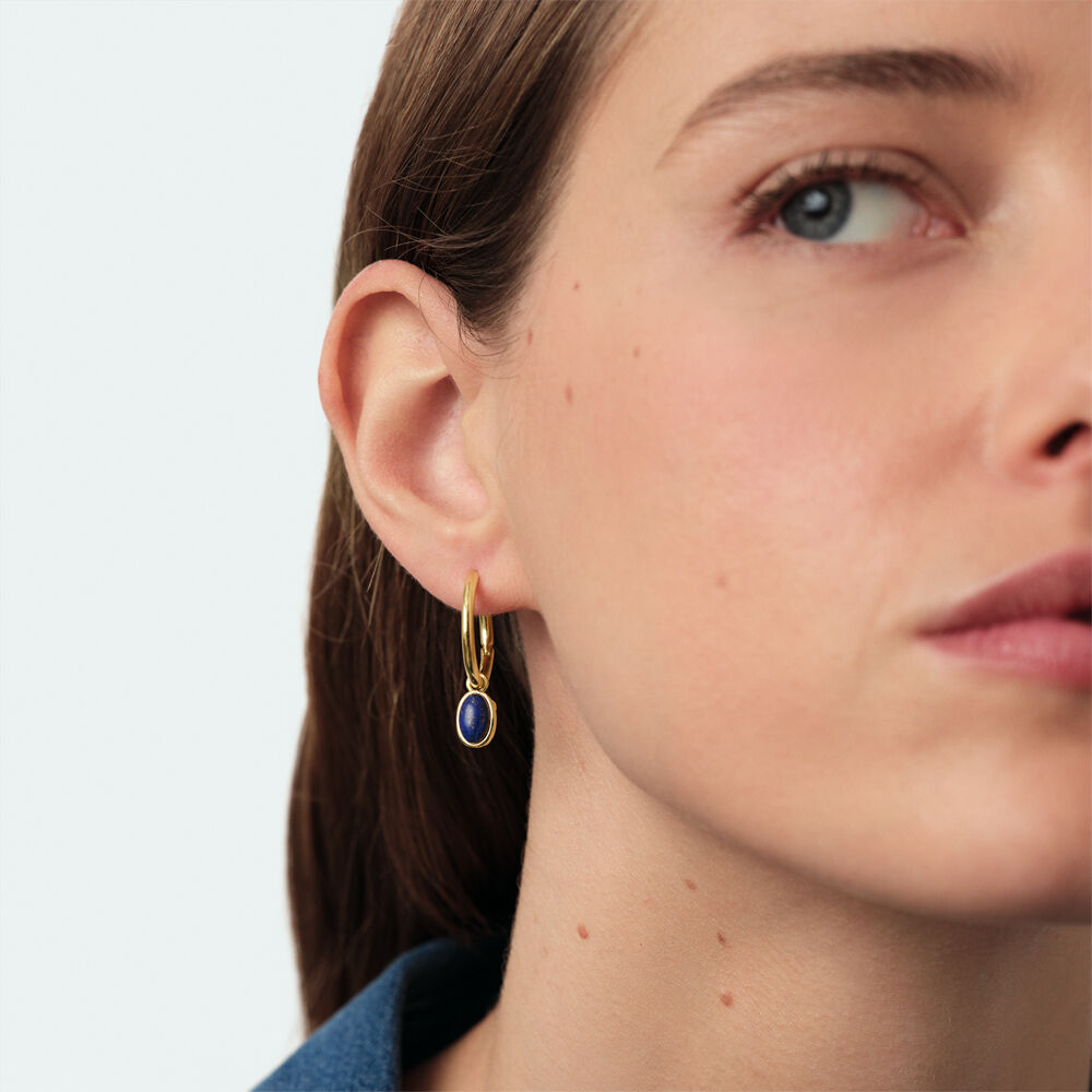 Pendentif PAMPILLES CR&Eacute;OLE SCARAB&Eacute;E LAPIS LAZULI - Bleu / Dor&eacute; - Nouveaut&eacute;s  | Agatha