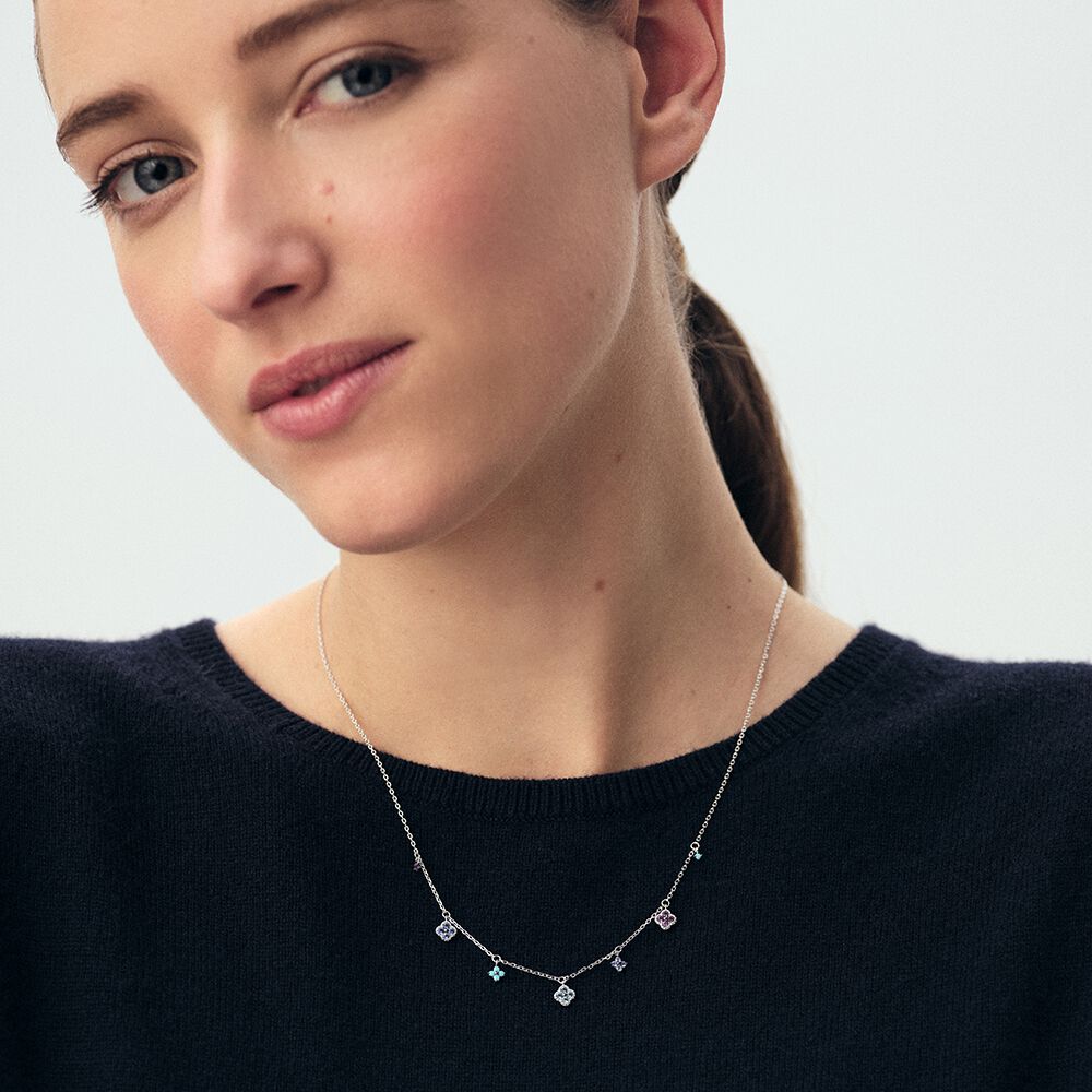 Collier ras du cou BELOVED - Multicolore / Argenté - Colliers fantaisie  | Agatha