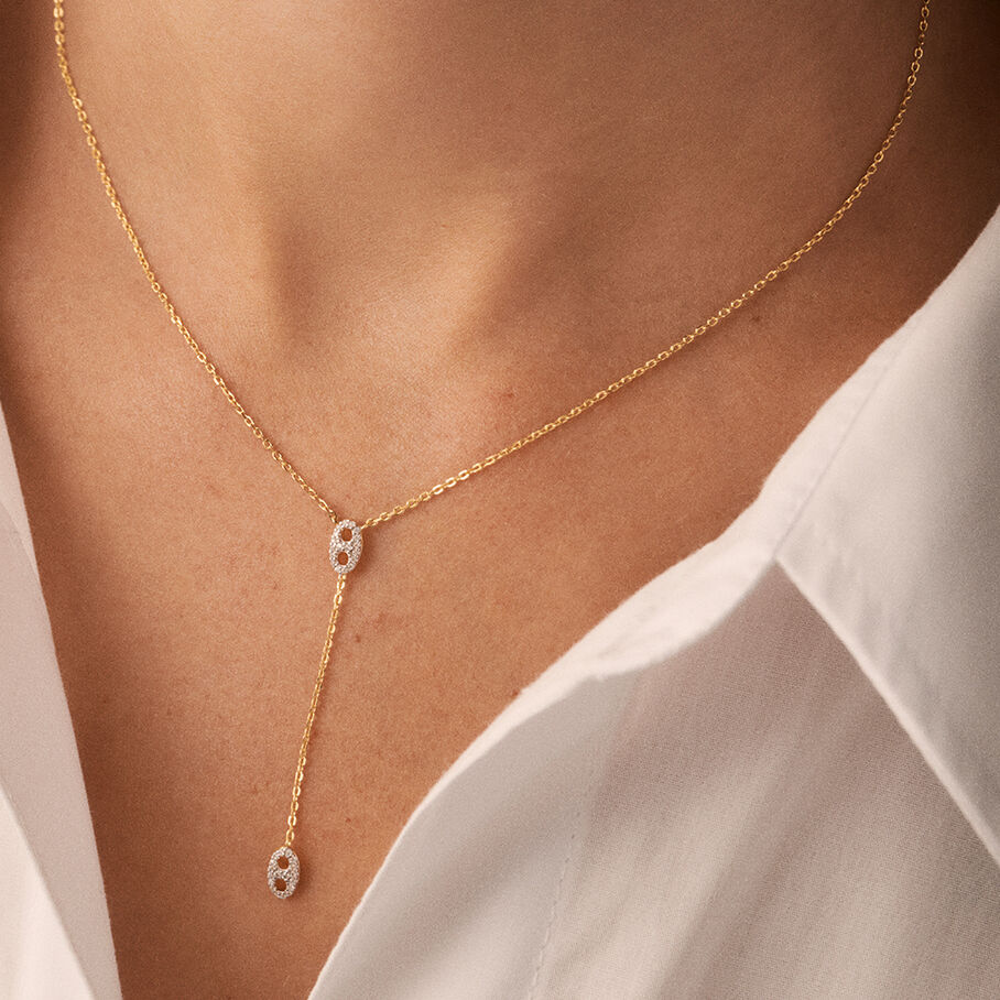 Collier ras du cou ETREINTE - Argenté / Doré
