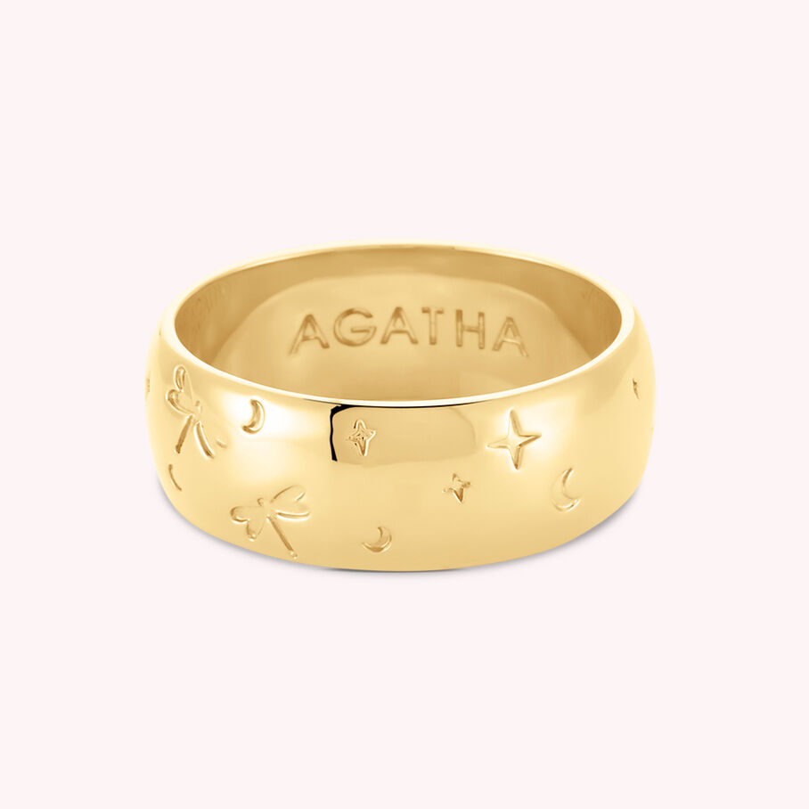 Bague large FLY - Doré - Bagues  | Agatha