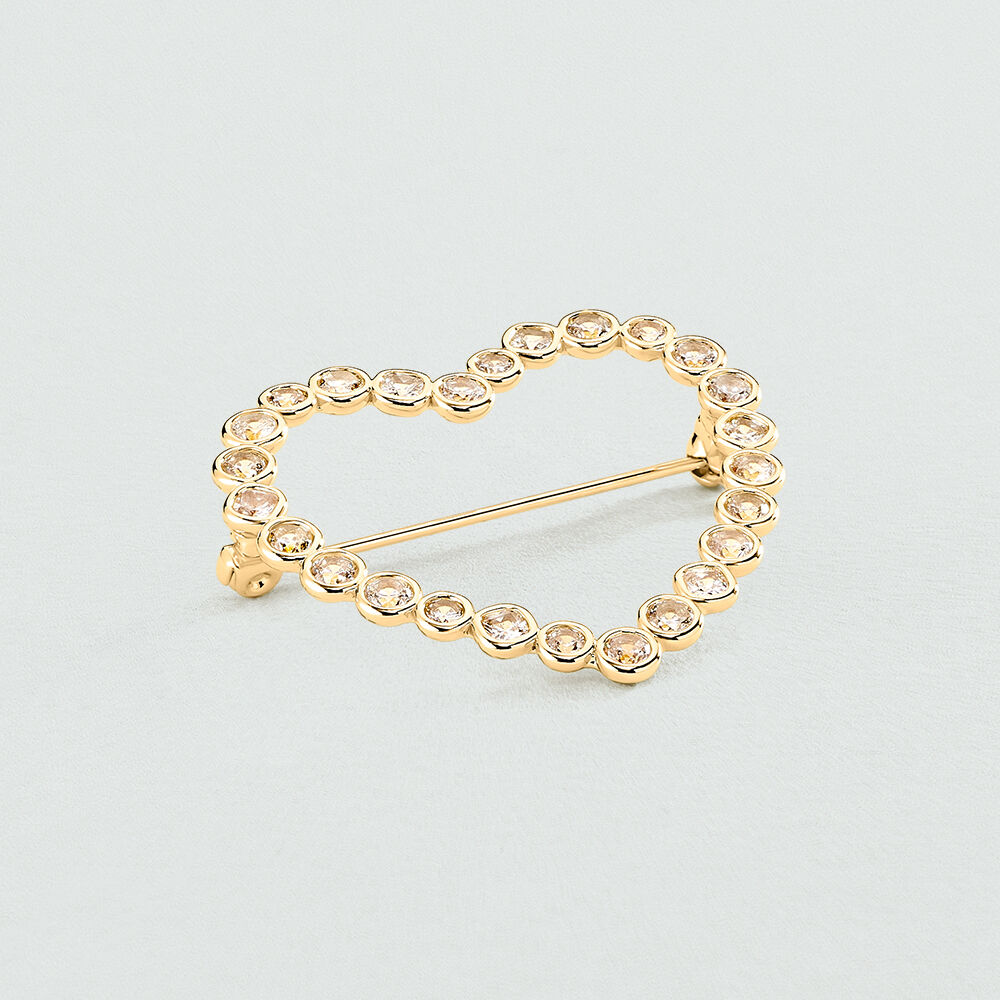 Broche ADAMAS - Cristal / Doré - Accessoires bijoux  | Agatha