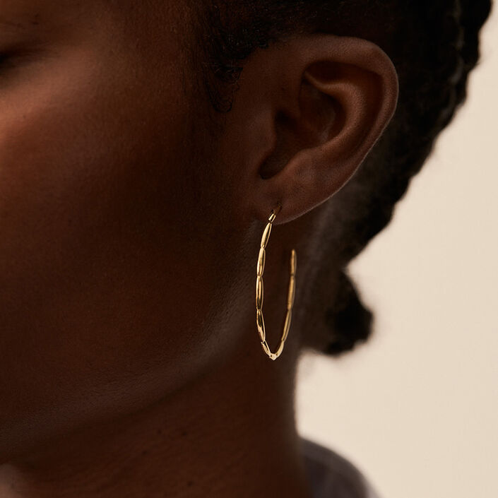 Créoles RADIEUX - Doré - Boucles d'oreilles  | Agatha