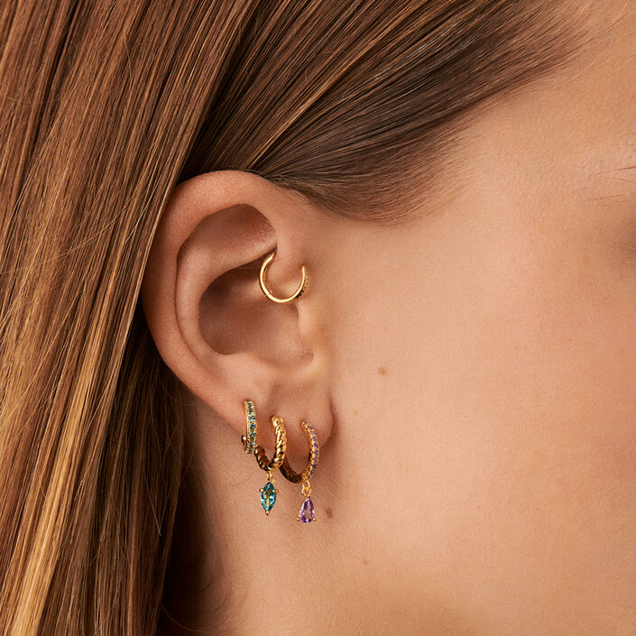 Piercing créole RADIOSA - Lilas - Piercings  | Agatha