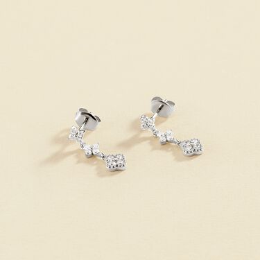 Boucles d'oreilles pendantes BELOVED - Cristal / Argenté - Boucles d'oreilles  | Agatha