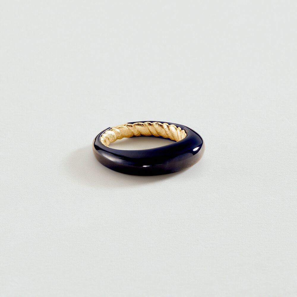 Bague fine TORSADES - Bleu / Doré - Bagues fantaisie  | Agatha