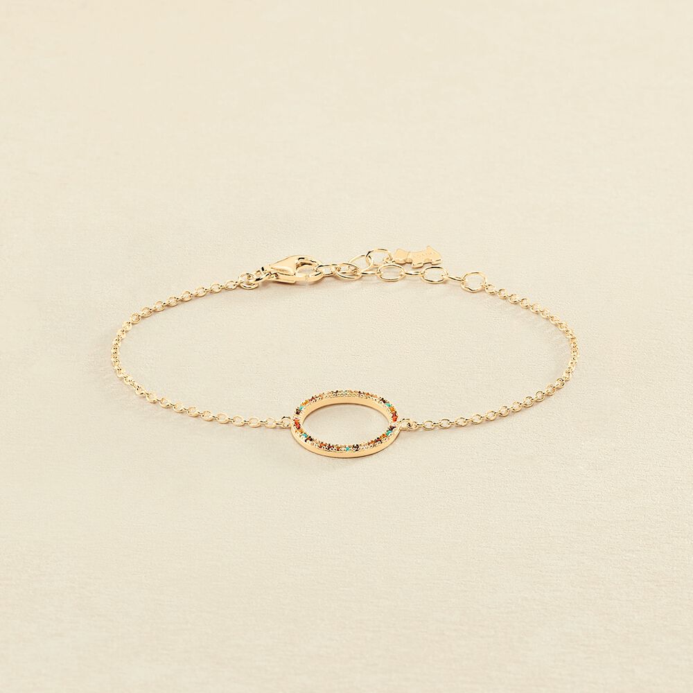 Bracelet souple RAINBOW - Multicolore / Doré - Bracelets  | Agatha
