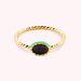Bague fine ATMA - Onyx/ vert - Bagues  | Agatha
