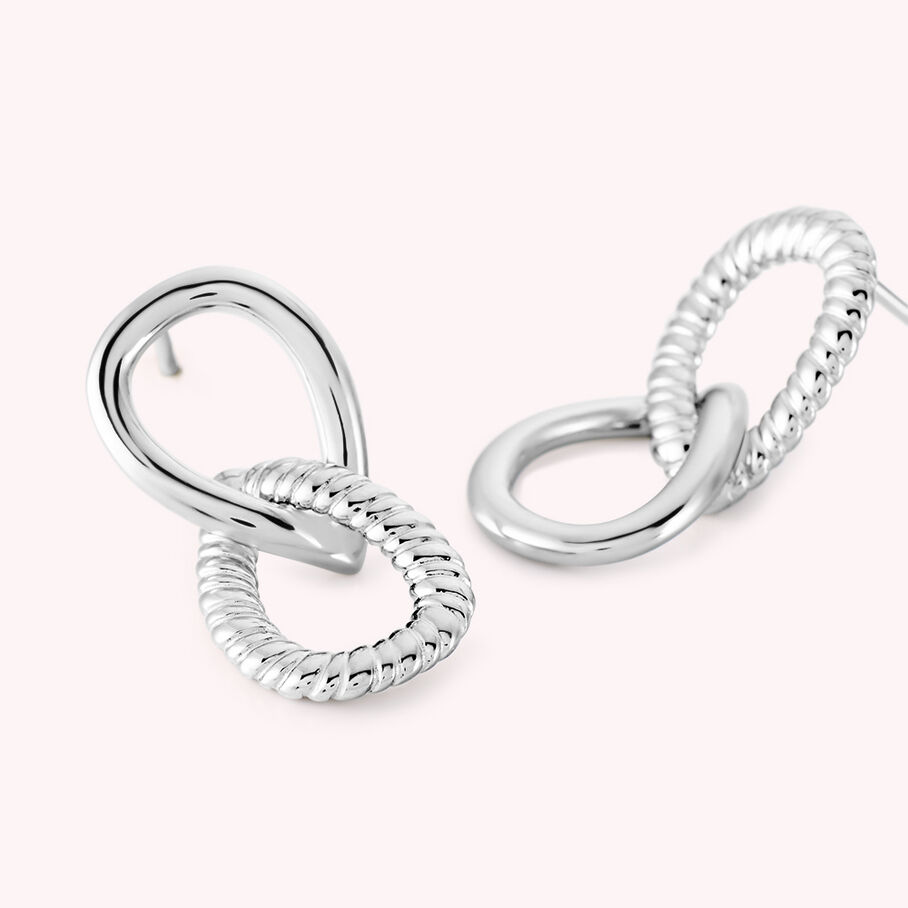 Boucles d'oreilles pendantes HARMONIE - Argenté - Boucles d'oreilles  | Agatha