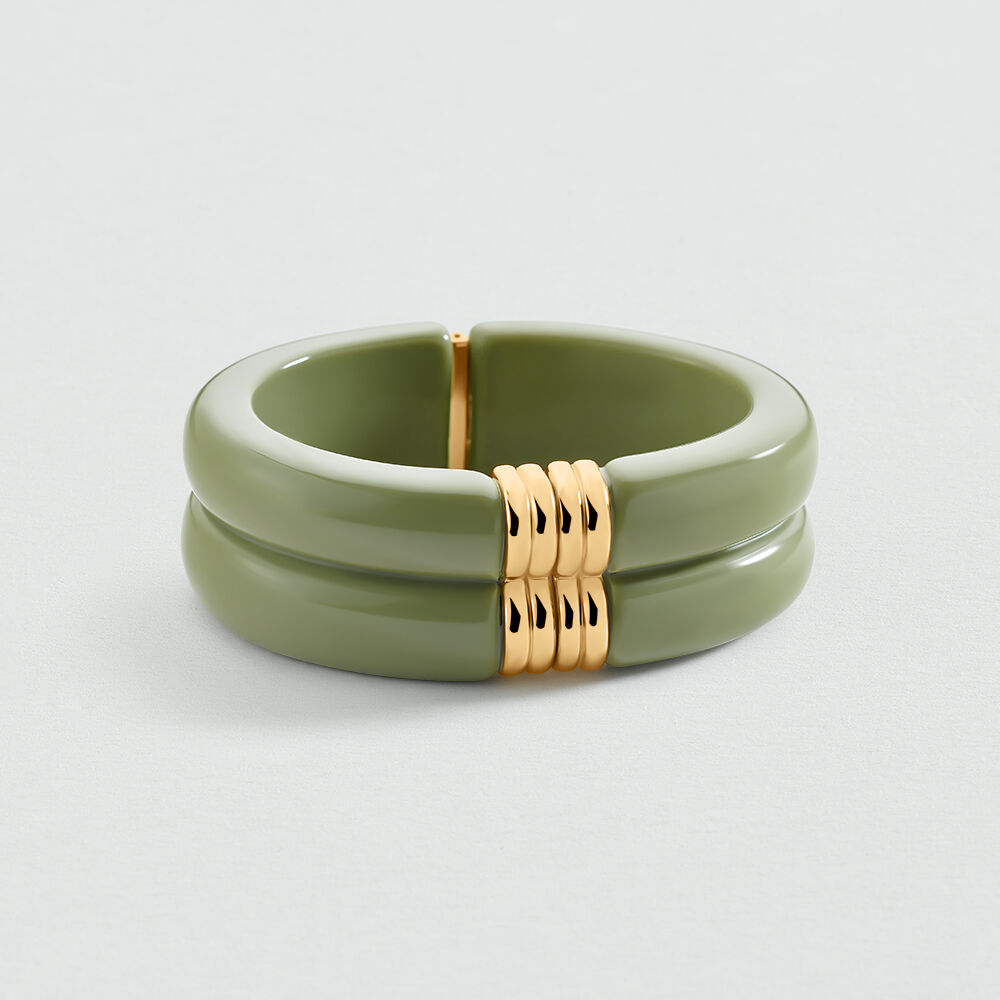 Jonc PALAIS ROYAL - Kaki / Doré - Bracelets fantaisie  | Agatha