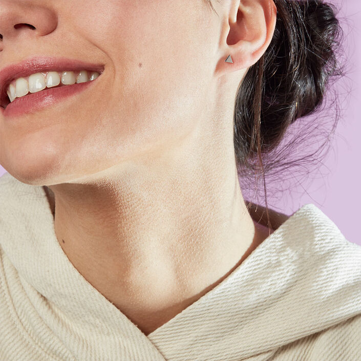Piercing puce EQUILATERO - Argenté - Piercings  | Agatha