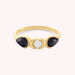 Bague fine CREPUSCULE - Bleu / Doré - Bagues  | Agatha