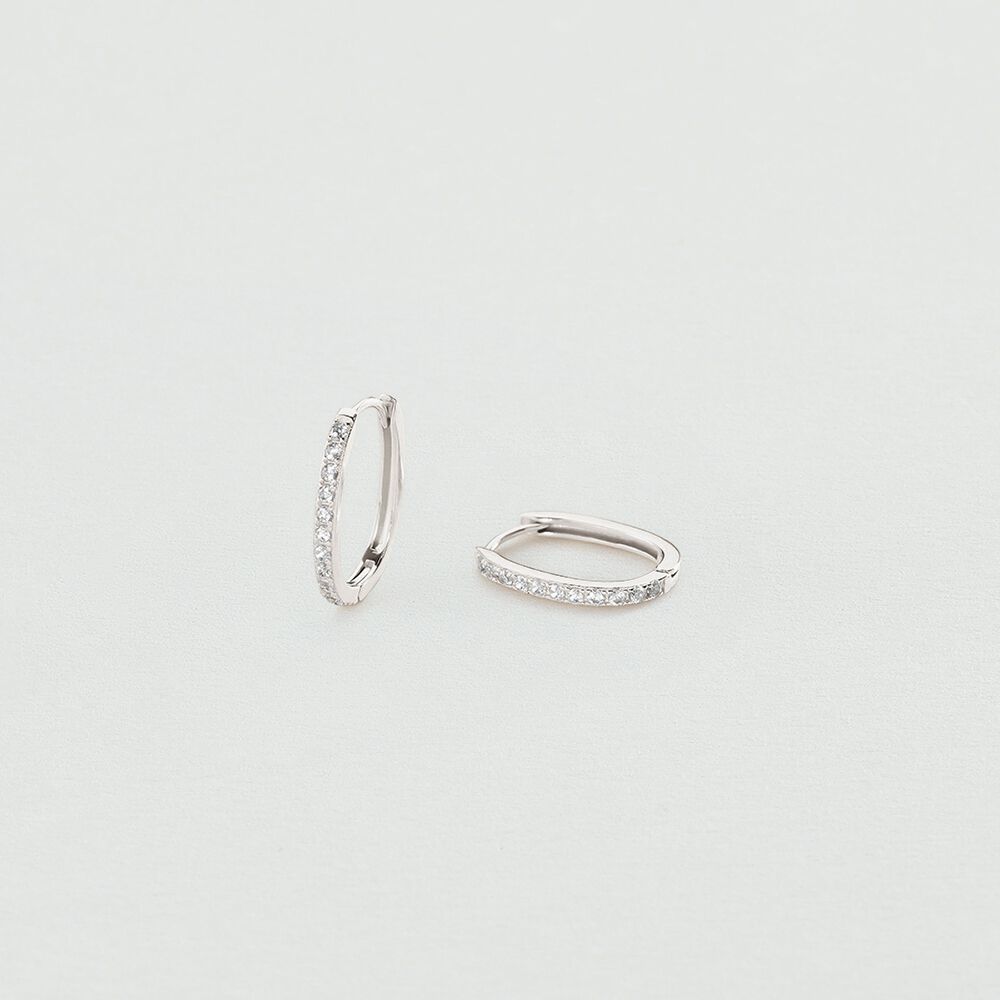Créoles RONDOU - Cristal / Argenté - Boucles d'oreilles fantaisies  | Agatha