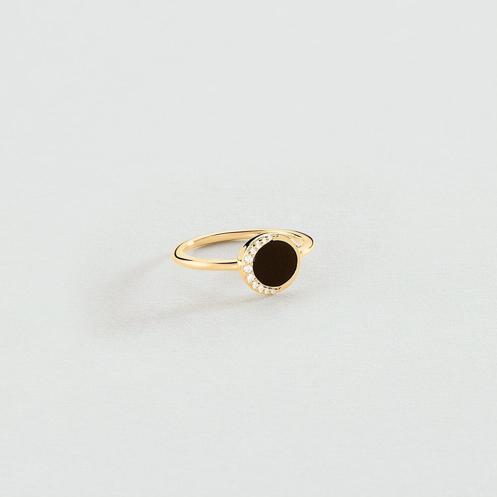 Bague fine MOONONYX - Onyx - Outlet  | Agatha