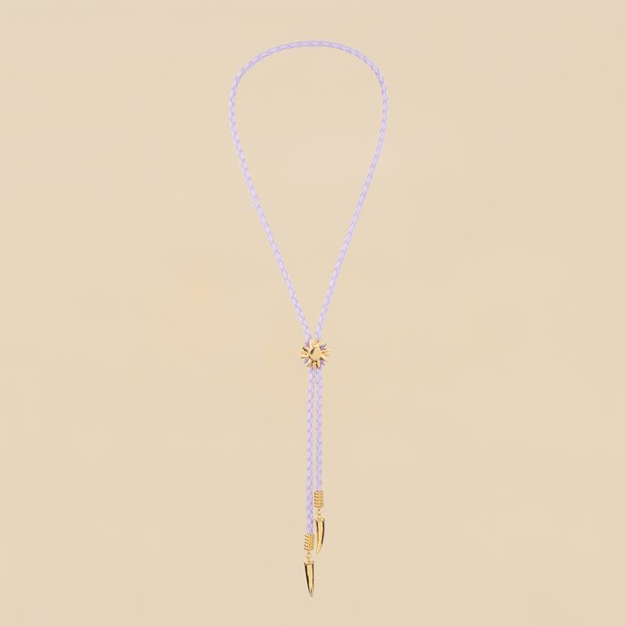 Collier mi-long RODEO - Mauve / Doré - Colliers  | Agatha
