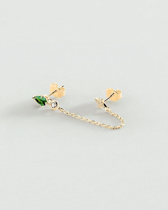 Piercing puce ASTRAL - Vert / Doré - Fête des mères  | Agatha Piercing puce ASTRAL - Vert / Doré - Fête des mères  | Agatha