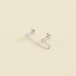 Piercing puce MIX& MATCH - Cristal / Argenté - Piercings  | Agatha