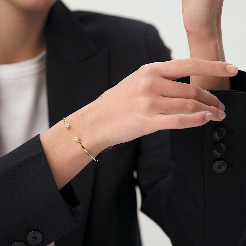 Jonc BELOVED - Cristal / Dor&eacute; - Bracelets fantaisie  | Agatha