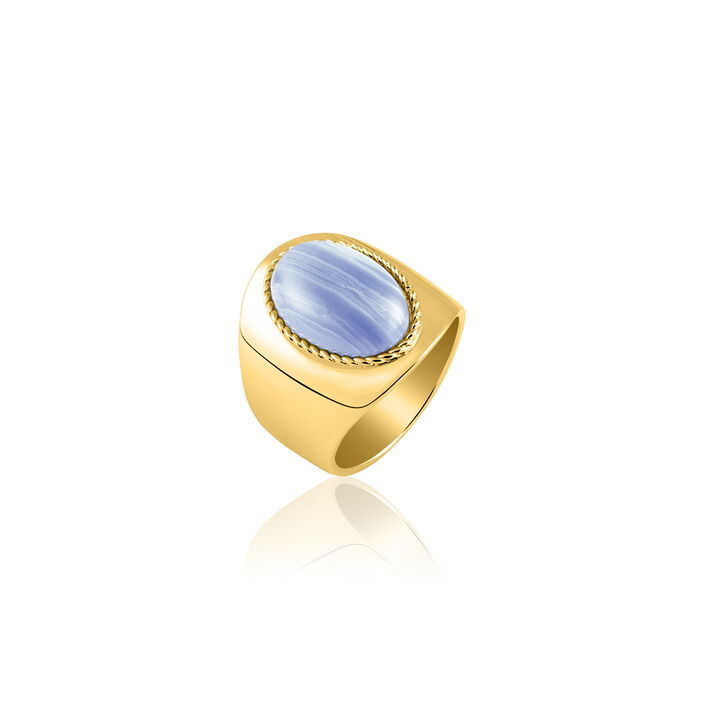 Bague large ALOHA - Blue lace - Bagues  | Agatha
