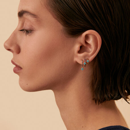 Piercing créole MIX& MATCH - Multicolore / Doré - Piercings  | Agatha