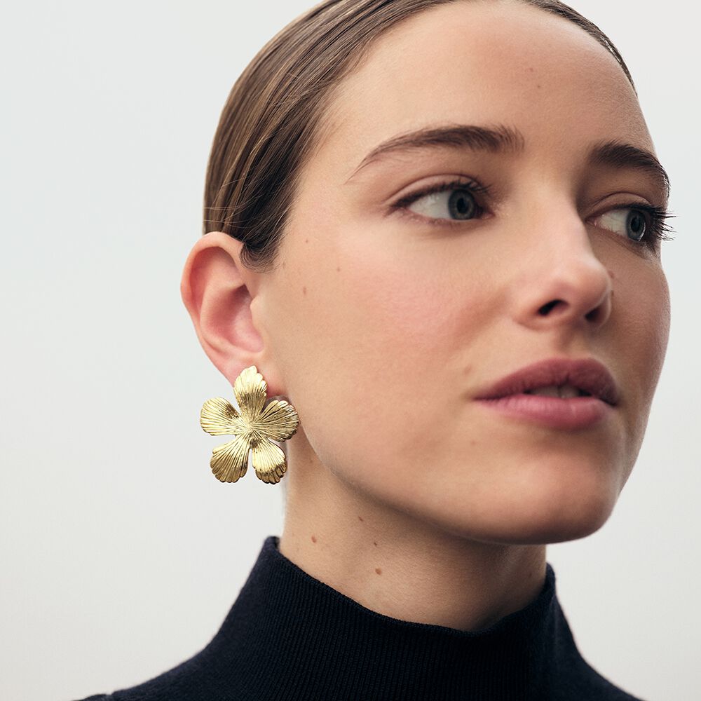 Boucles d'oreilles pendantes BLOOM - Doré - Boucles d'oreilles fantaisies  | Agatha
