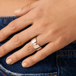 Bague large JADE - Cristal / Argenté - Bagues  | Agatha