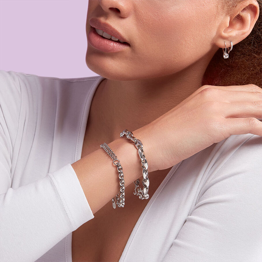 Bracelet souple ETREINTE - Argenté - Bracelets  | Agatha