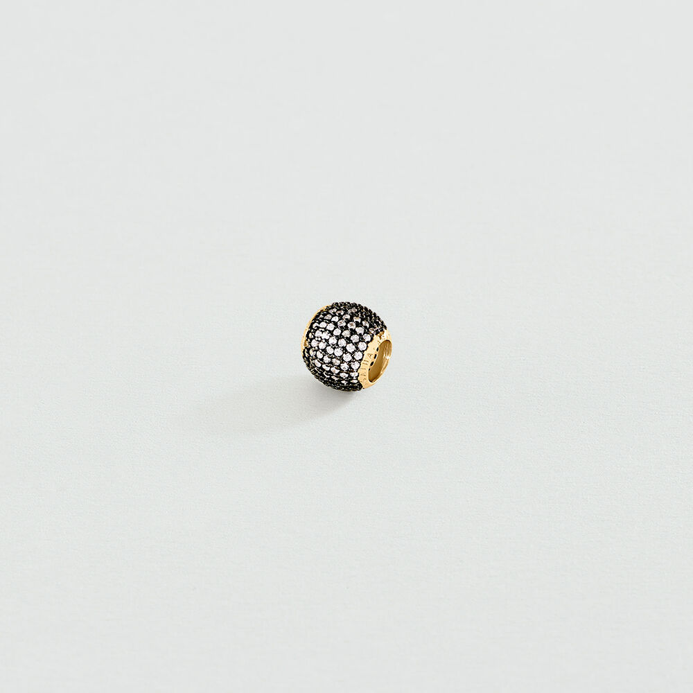 Pendentif BOULE PAVÉ - Doré / Gun - Nos concepts  | Agatha
