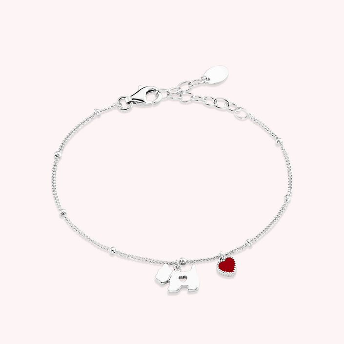 Bracelet souple LOVESCOT - Rouge / Argenté - Bracelets  | Agatha