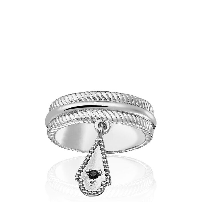 Bague large KARMA - Argenté - Bagues  | Agatha