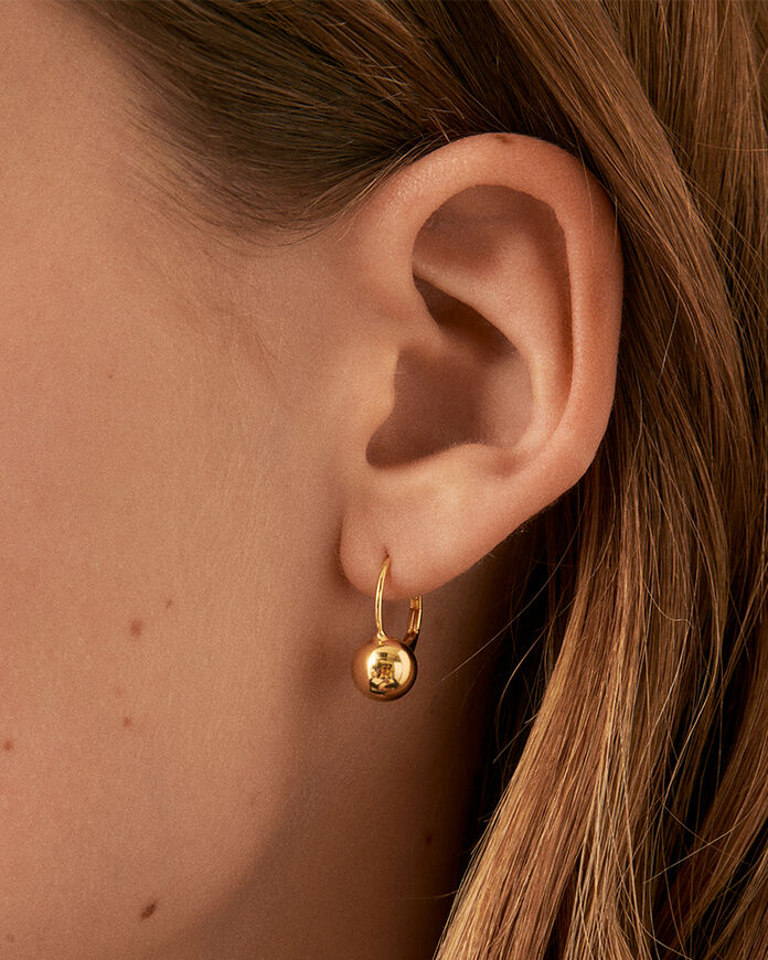 Boucles d'oreilles pendantes BOUL - Doré - Boucles d'oreilles  | Agatha