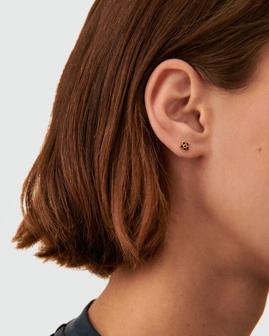 Piercing puce FLOR6 - Noir / Doré - Argent véritable  | Agatha Piercing puce FLOR6 - Noir / Doré - Argent véritable  | Agatha