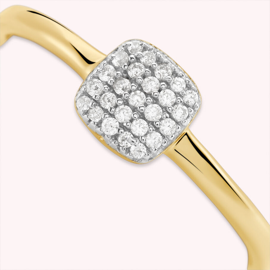 Bague fine GLORIA - Cristal / Doré - Bagues  | Agatha