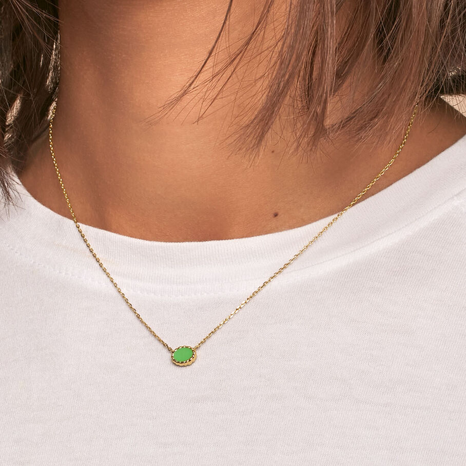 Collier ras du cou ATMA - Onyx/ vert - Colliers  | Agatha