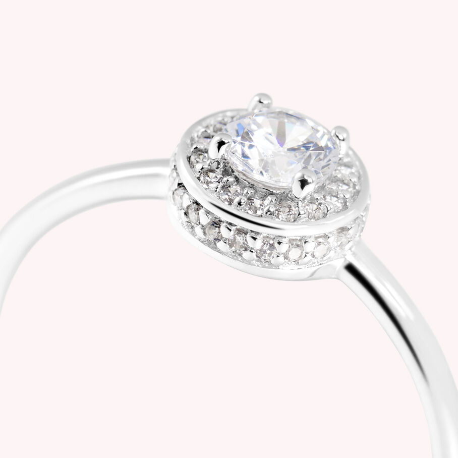 Bague fine IMPERIAL - Cristal / Argenté - Bagues  | Agatha