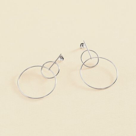 Boucles d'oreilles pendantes CASSINI - Argenté - Boucles d'oreilles  | Agatha