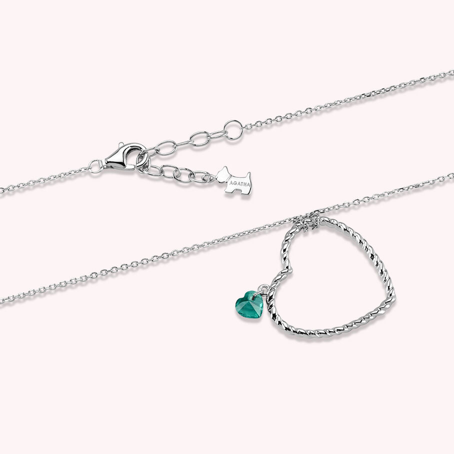 Collier mi-long BEGUIN - Vert / Argenté - Colliers  | Agatha