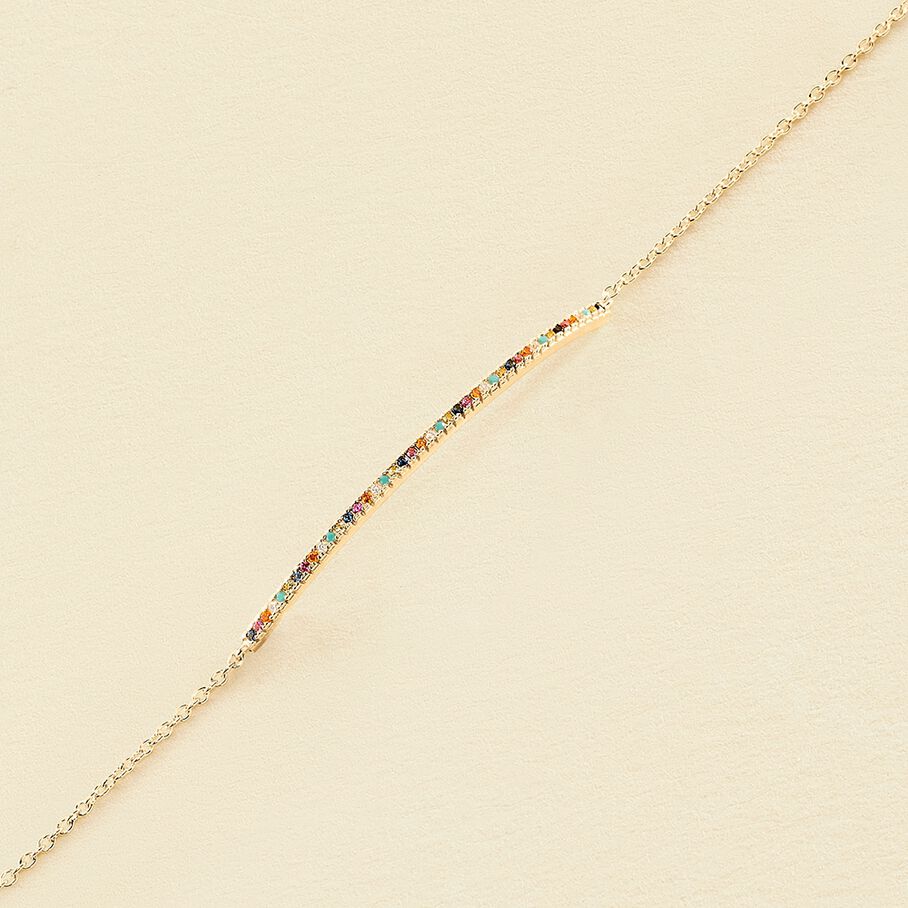 Bracelet souple RAINBOW - Multicolore / Doré - Bracelets  | Agatha