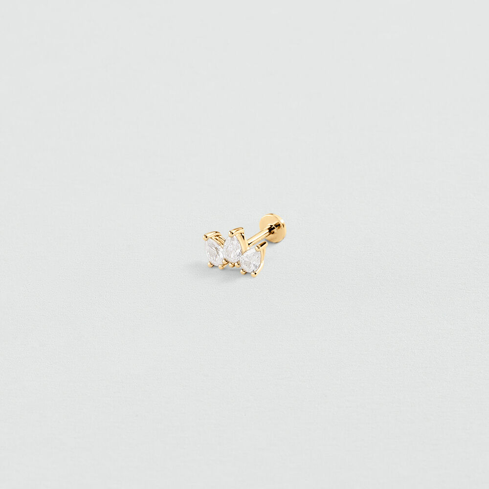 Piercing puce MIX & MATCH - Cristal / Dor&eacute; - Piercing H&eacute;lix & Tragus  | Agatha