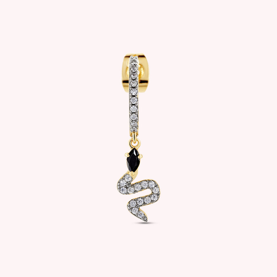 Piercing créole SNAKY - Doré / Gun - Piercings  | Agatha