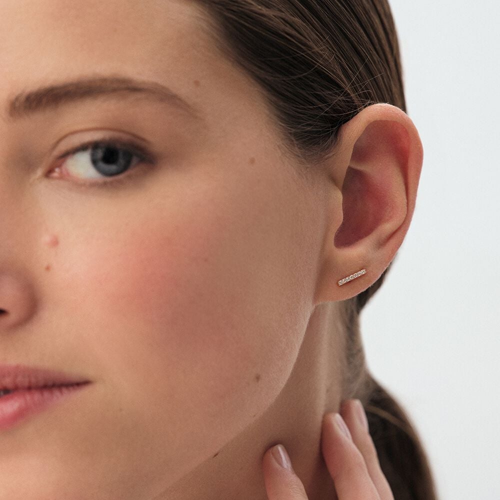 Boucles d'oreilles puces BARSHINE - Cristal / Dor&eacute; - Boucles d'oreilles puces  | Agatha