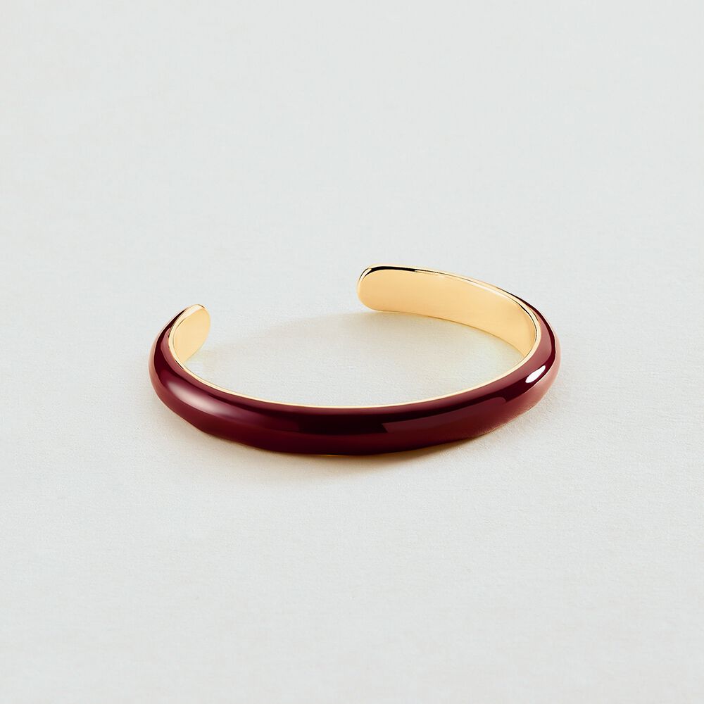 Jonc LEO - Bordeaux / Doré - Bracelets fantaisie  | Agatha