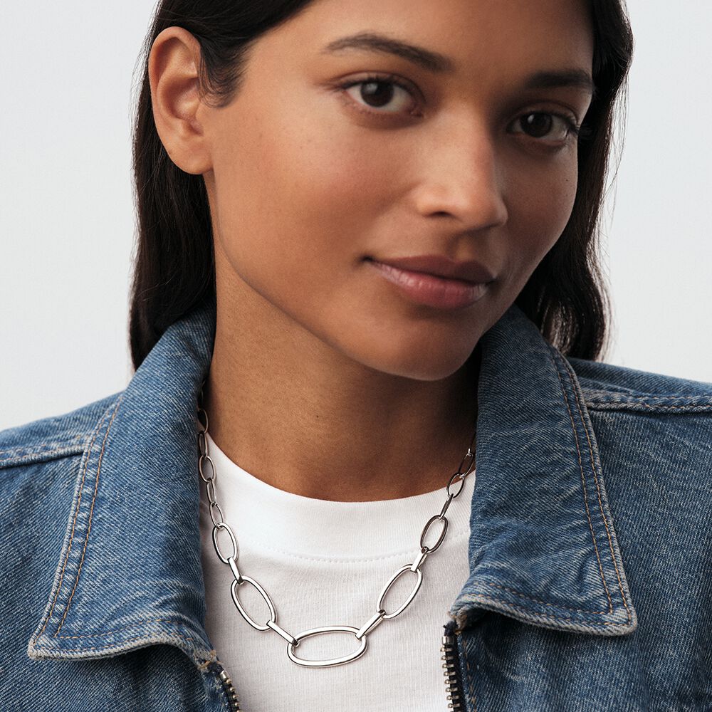 Collier ras du cou CHAIN - Argent&eacute; - Colliers fantaisie  | Agatha