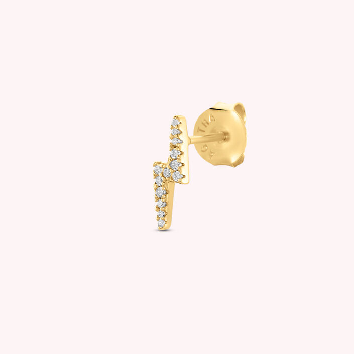 Piercing puce ECLAIR - Cristal / Doré - Piercings  | Agatha
