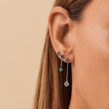 Piercing puce BELOVED - Multicolore / Argenté - Piercings  | Agatha