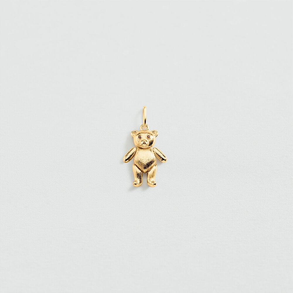 Pendentif OURS - Marron / Dor&eacute;