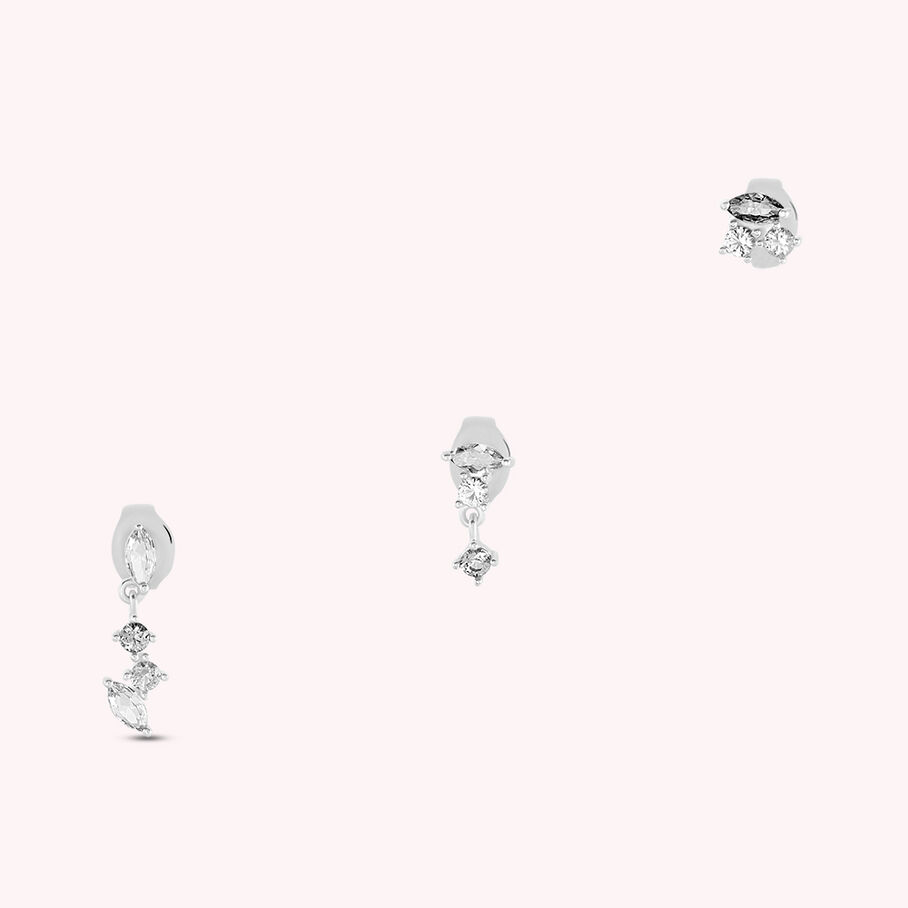 Piercing puce AMAS - Cristal / Argenté - Piercings  | Agatha