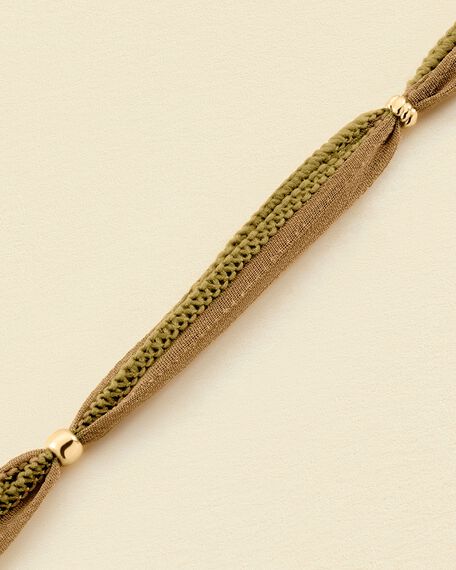Bracelet cordon ILIOS - Kaki / Doré - Bracelets  | Agatha